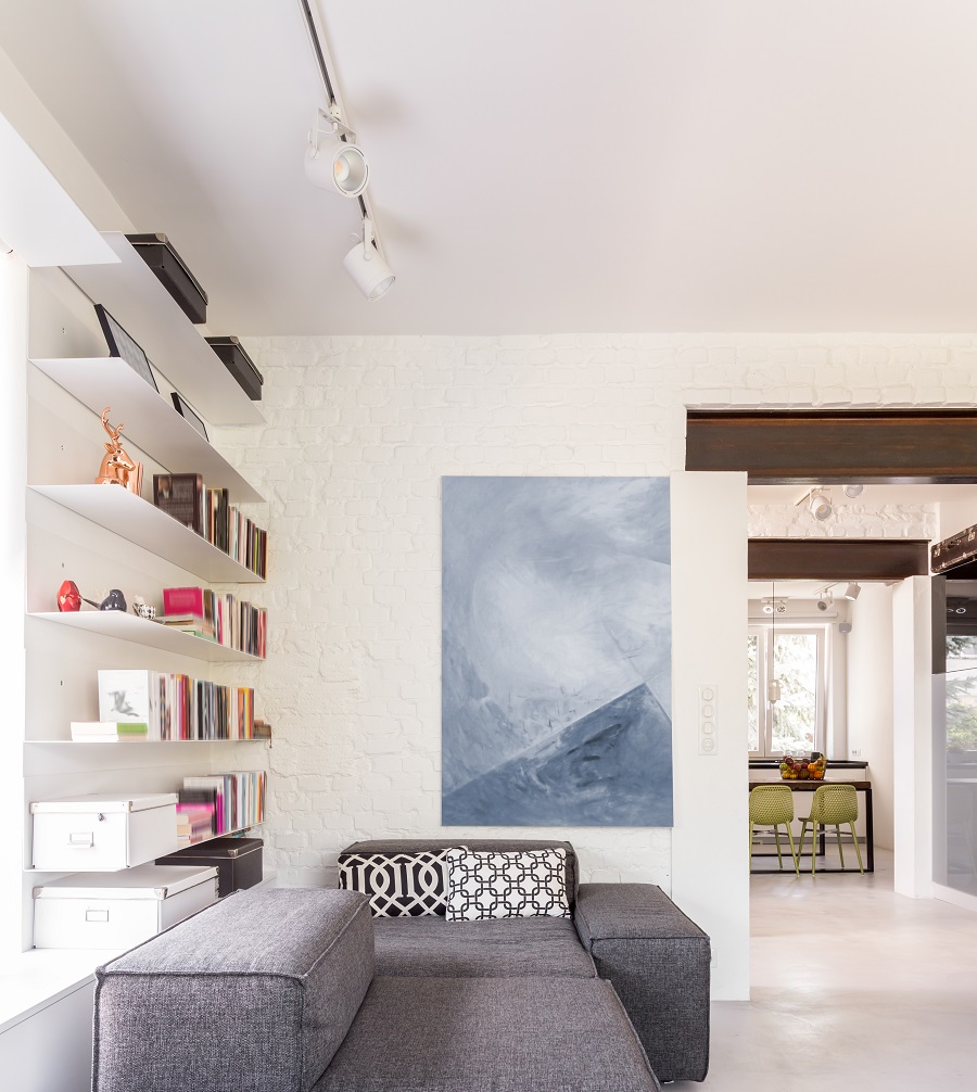 modern grey living room